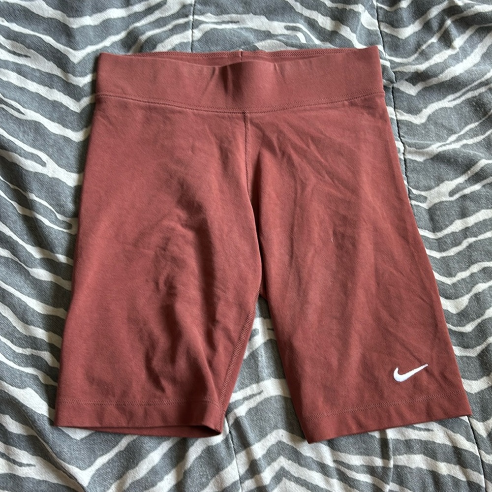 Nike Burnt Orange Cotton Biker Short